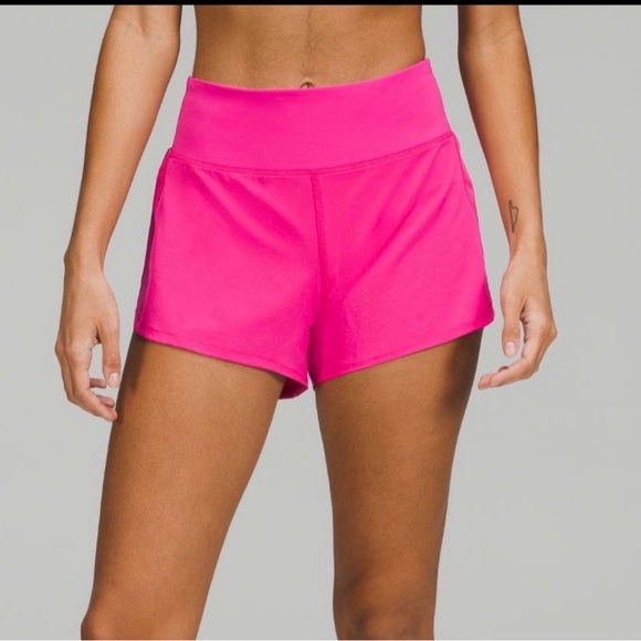 lululemon athletica Pants - Lululemon Sonic Pink high rise speed up shorts 2.5” inch size 8